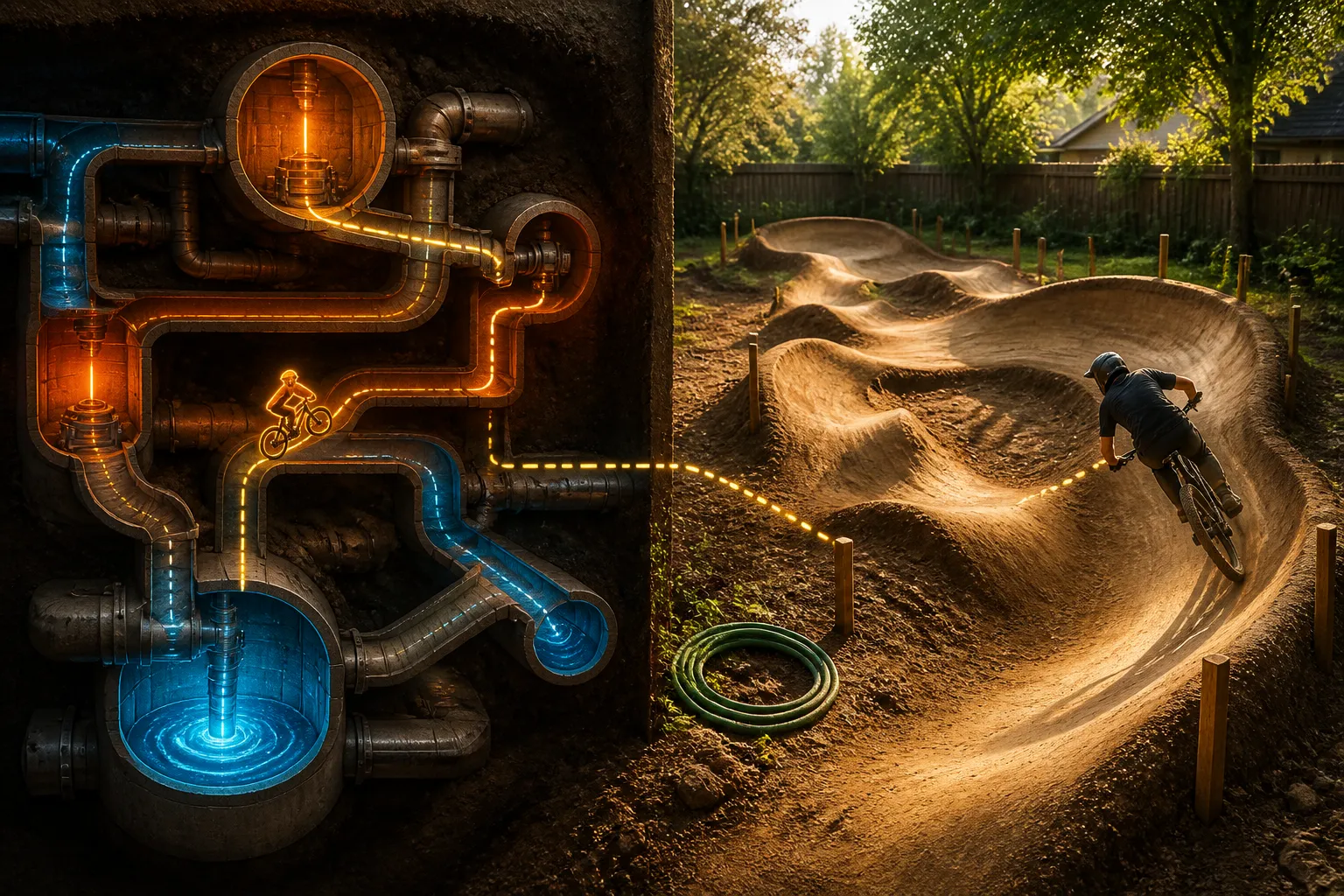 Two Kinds of Lines: Shortcuts in a Game, Berms in a Backyard